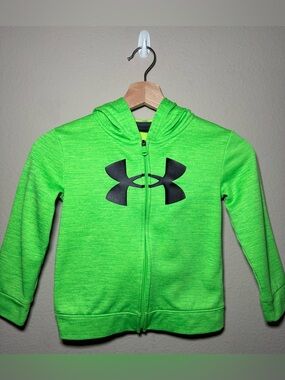 Under Armour Boys 5T Neon Green Zip Up Sweatshirt